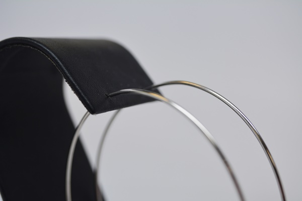 14K White Gold Hoop Pierced Earrings