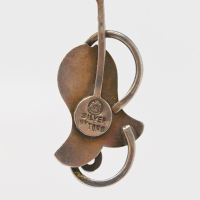 Mexican Sterling Silver Pierced Dangle Earrings