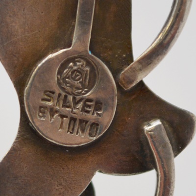 Mexican Sterling Silver Pierced Dangle Earrings