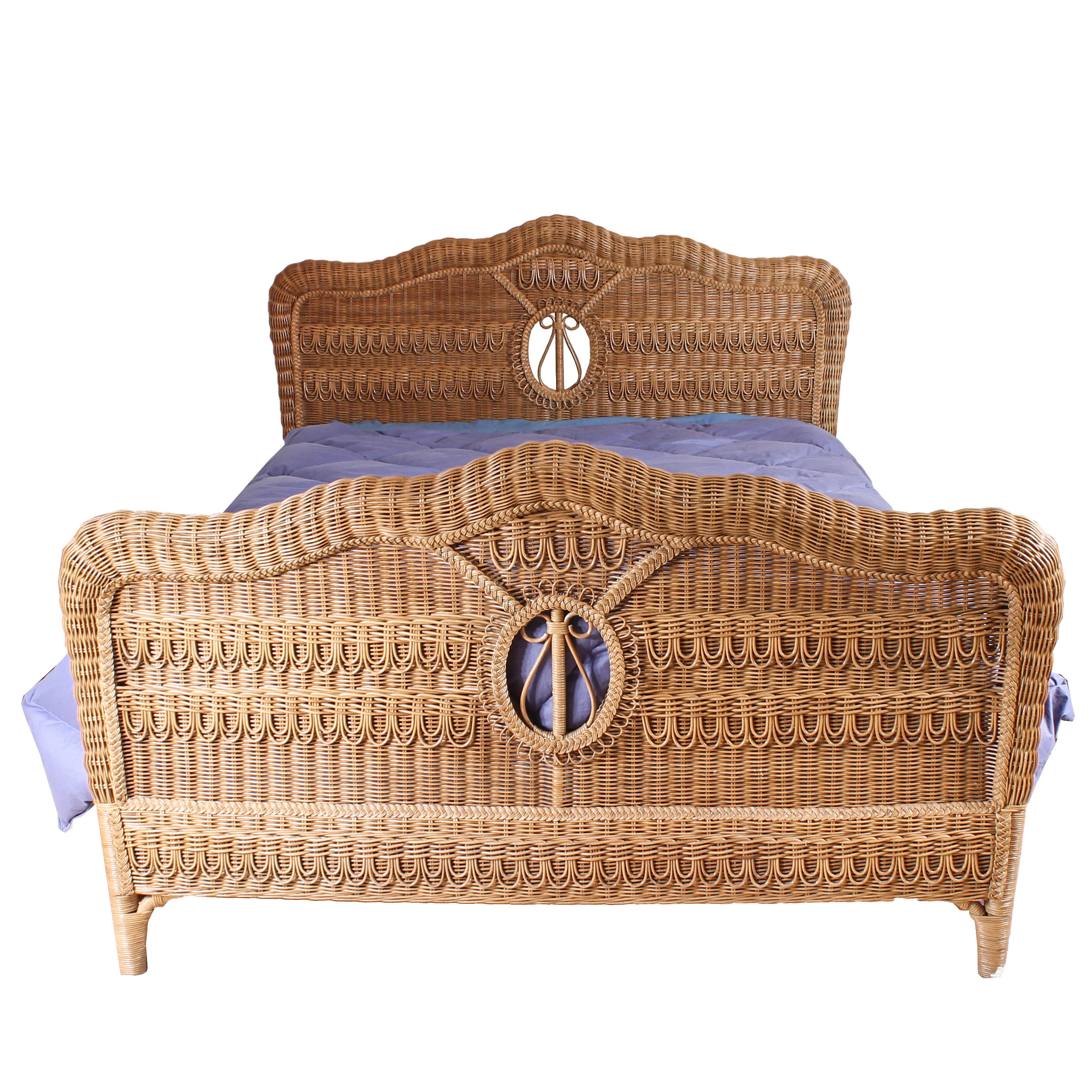 Queen Size Wicker Bed Frame