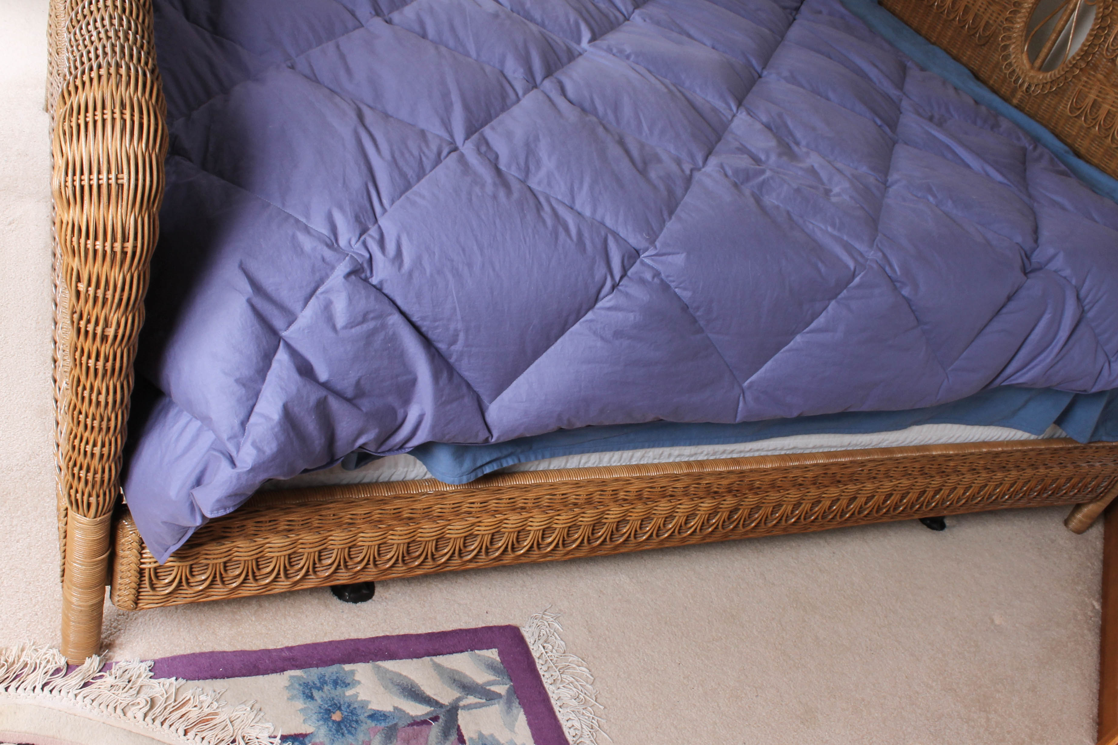 Queen Size Wicker Bed Frame