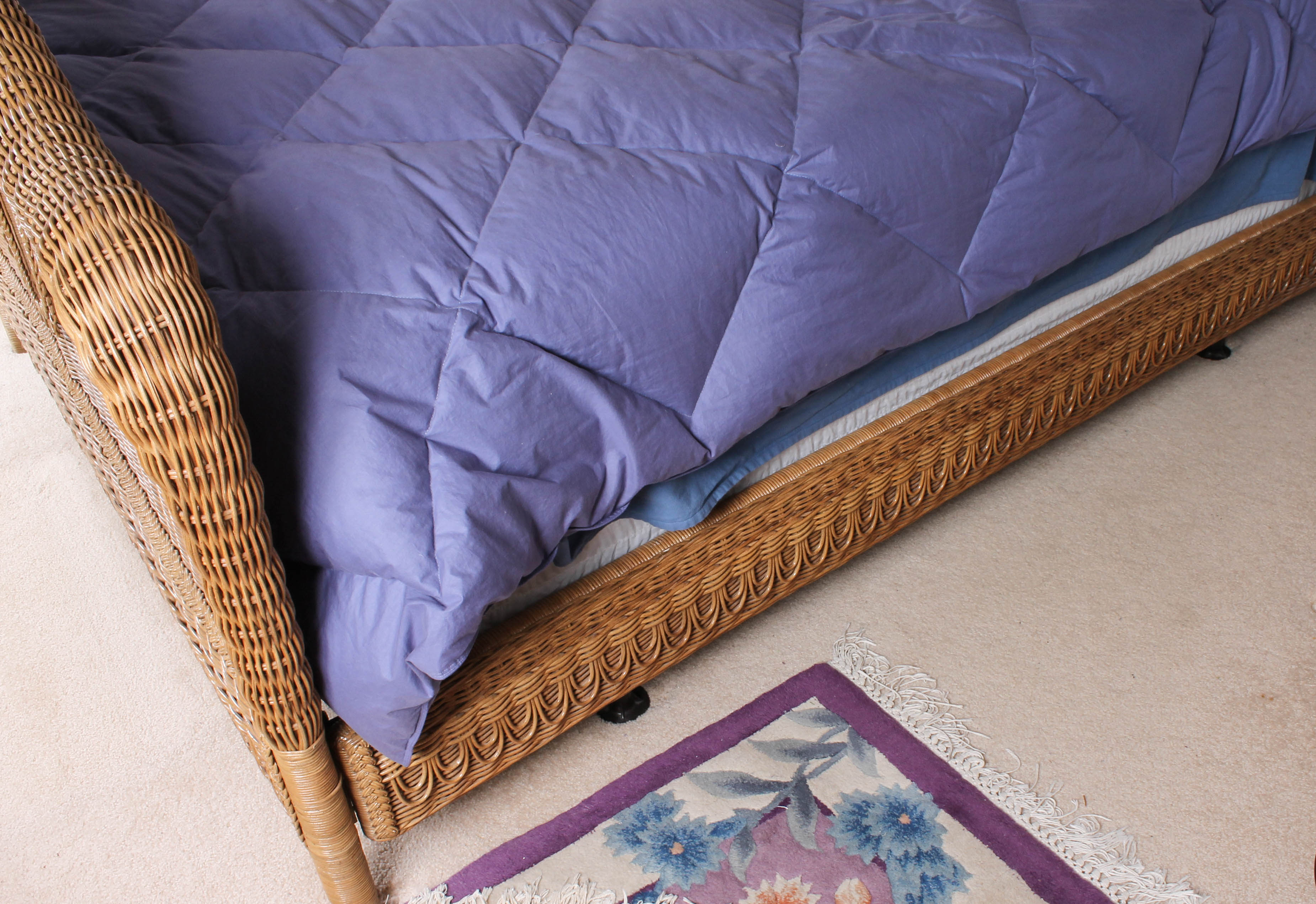 Queen Size Wicker Bed Frame