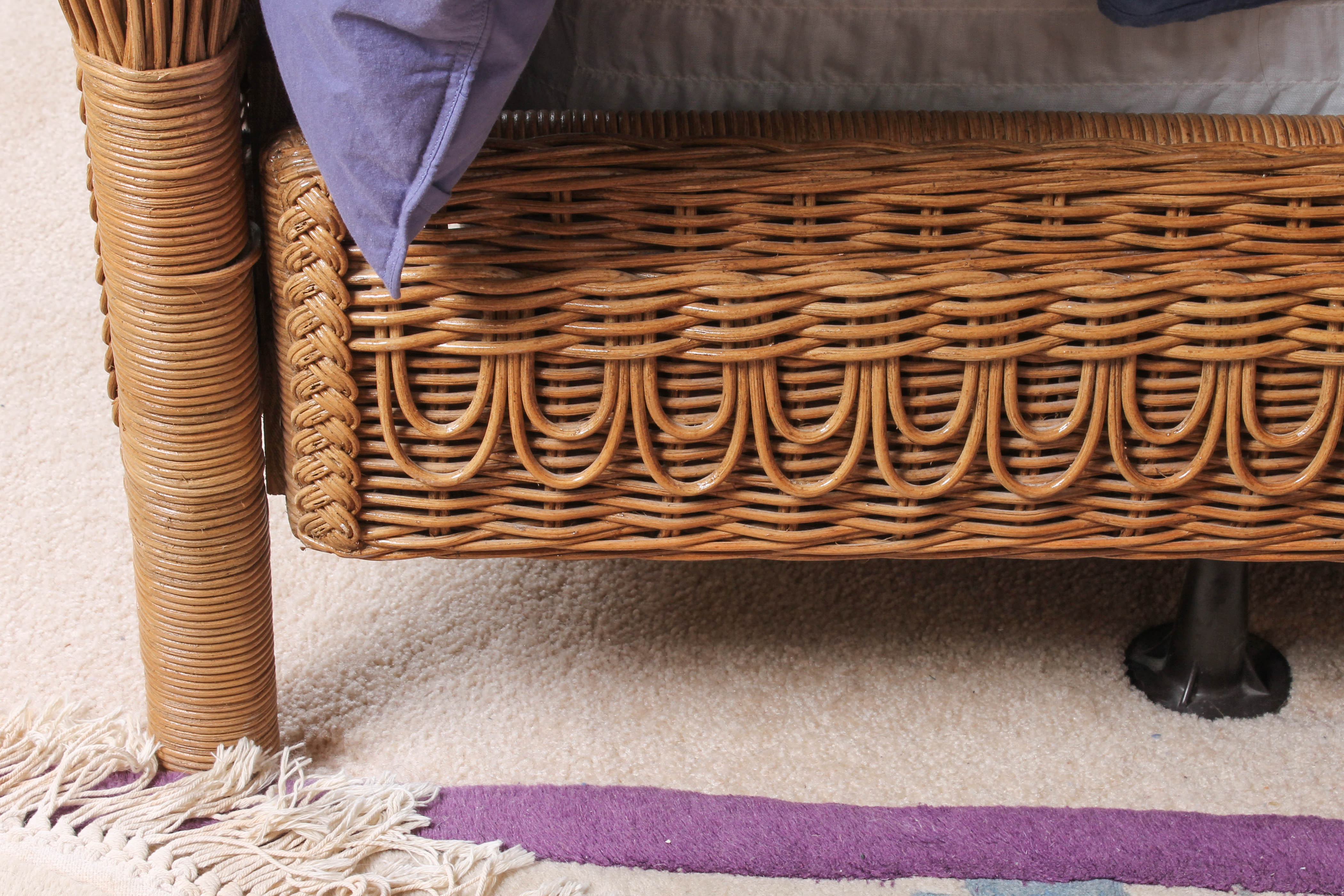 Queen Size Wicker Bed Frame