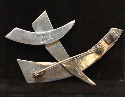 Modernist Sterling Silver Brooch/Pendant