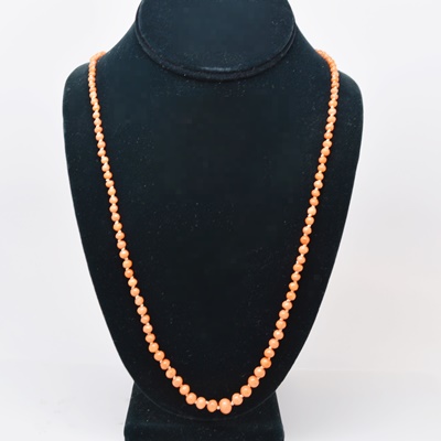 Coral Necklace With 14K Yellow Gold Clasp
