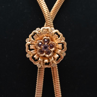 Coro 1940's Vintage Bolo Style Necklace