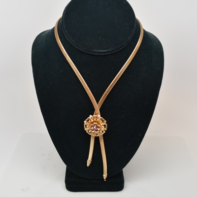 Coro 1940's Vintage Bolo Style Necklace