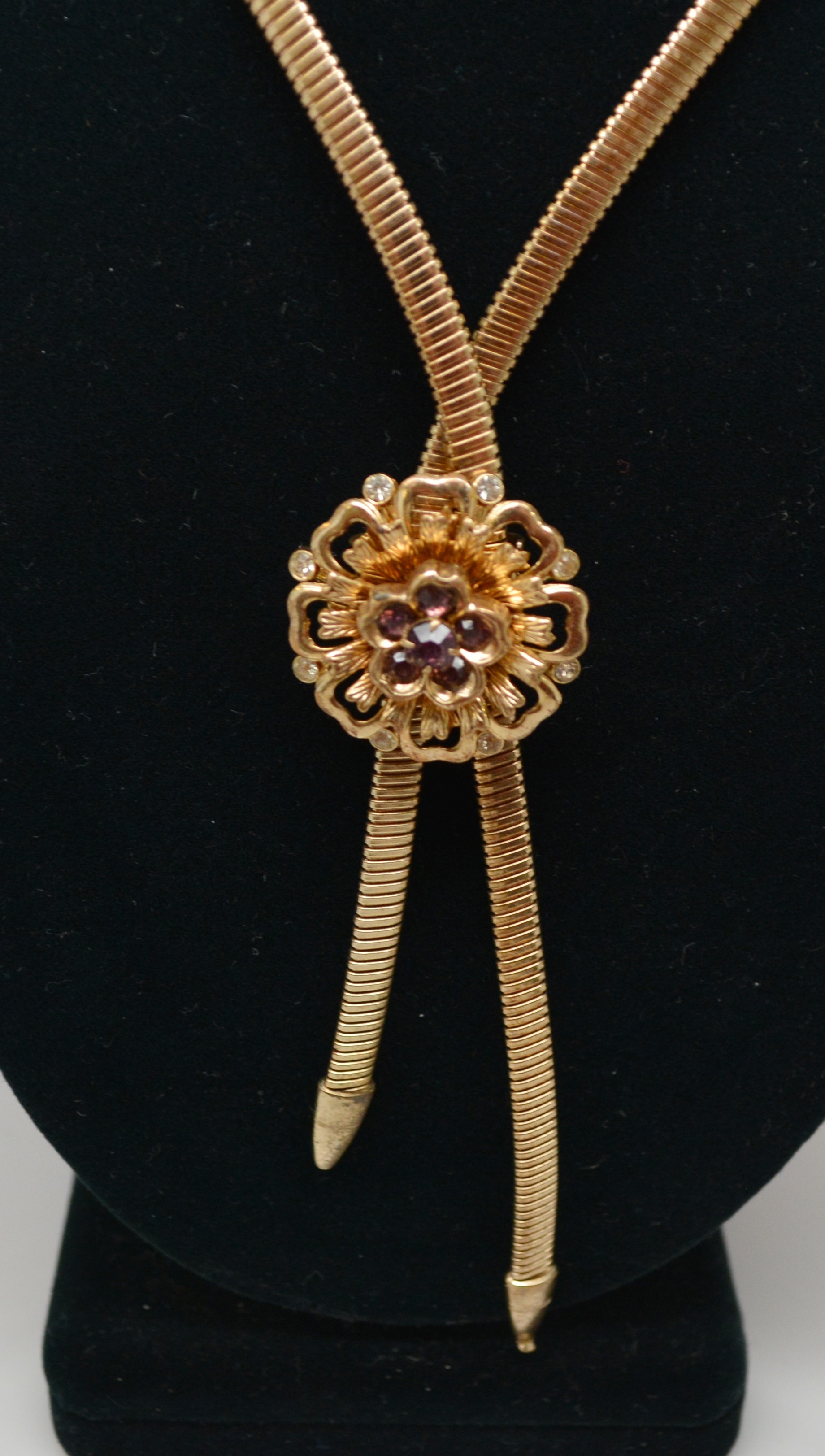 Coro 1940's Vintage Bolo Style Necklace