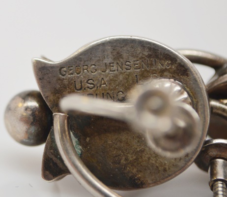 Georg Jensen Sterling Silver Screw Back Earrings