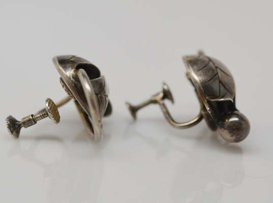 Georg Jensen Sterling Silver Screw Back Earrings
