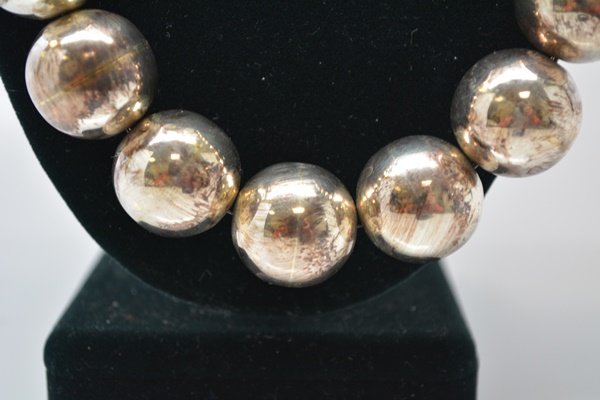 Vintage Mexican Sterling Silver Beaded Necklace