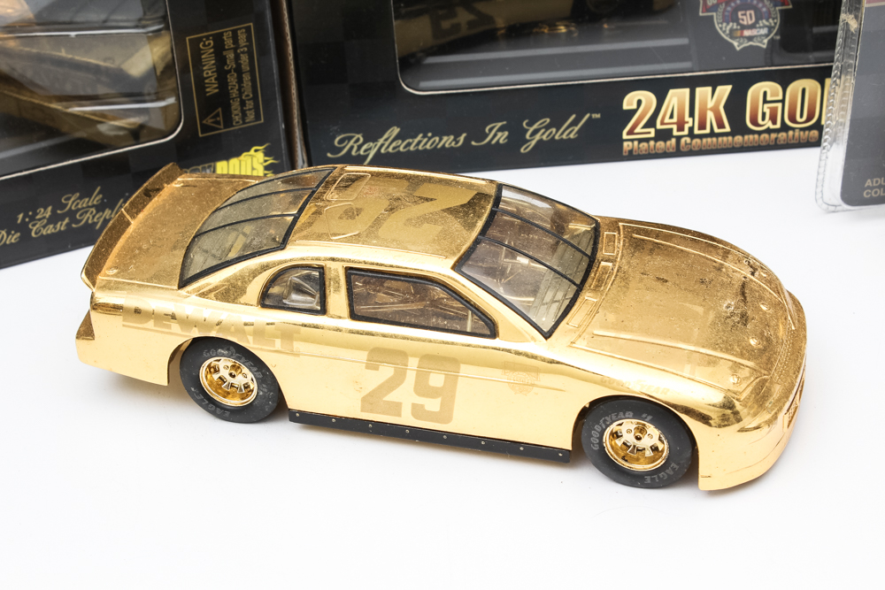 Racing Champions NASCAR 24K Gold and Platinum Plated Die Cast Scale Car Collection