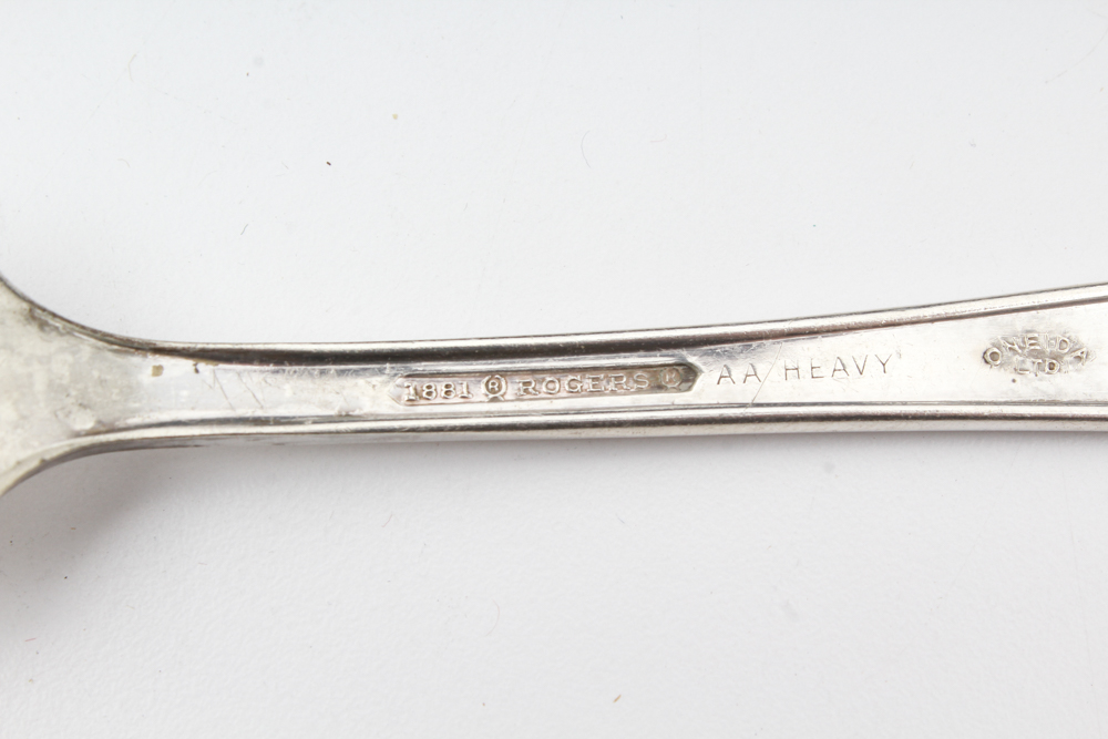 1881 Rogers "Chevron" Silver Plate Flatware