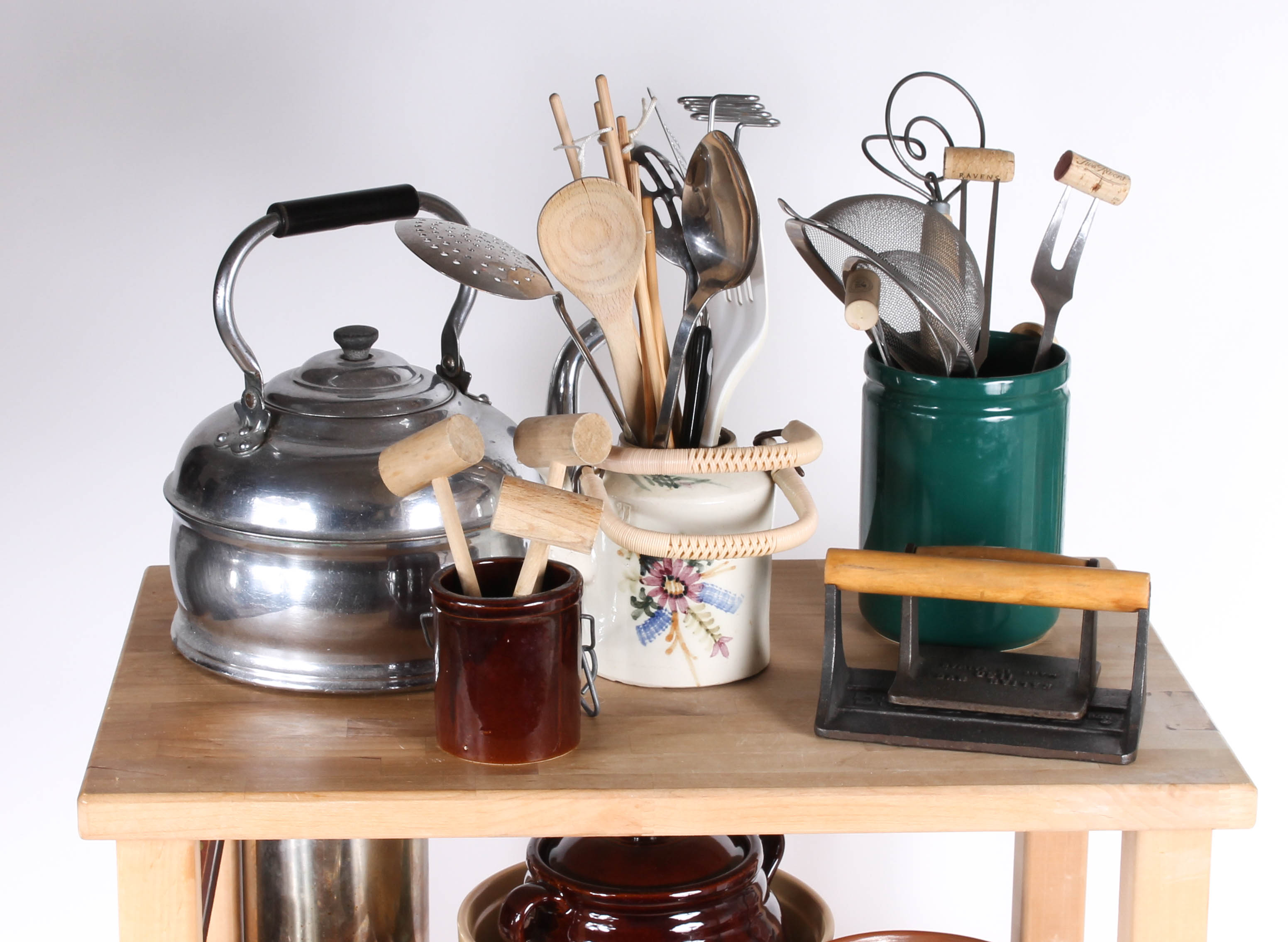 Fully Loaded Wooden Kitchen Cart