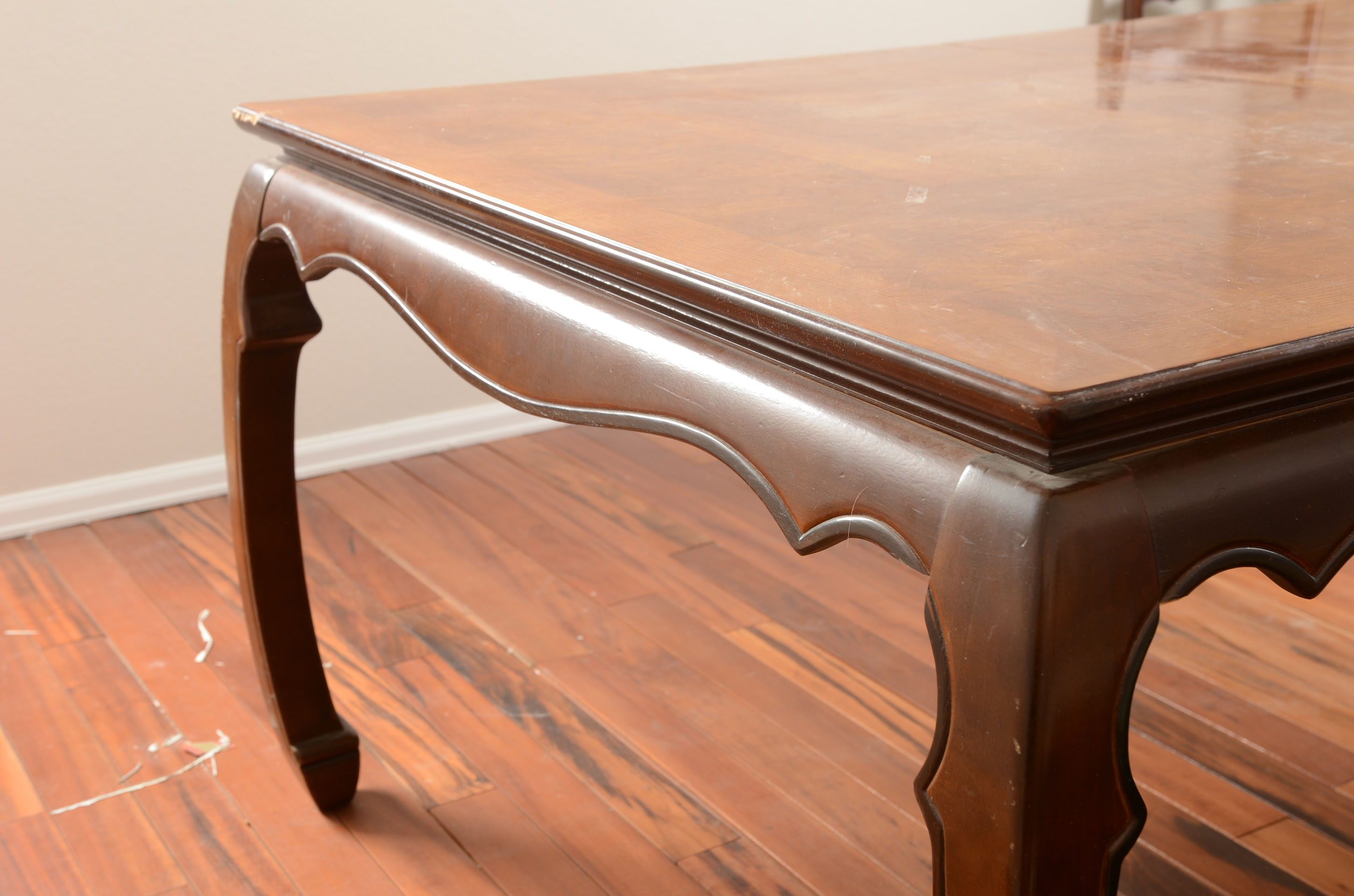 Asian Inspired Dining Room Table with Chairs