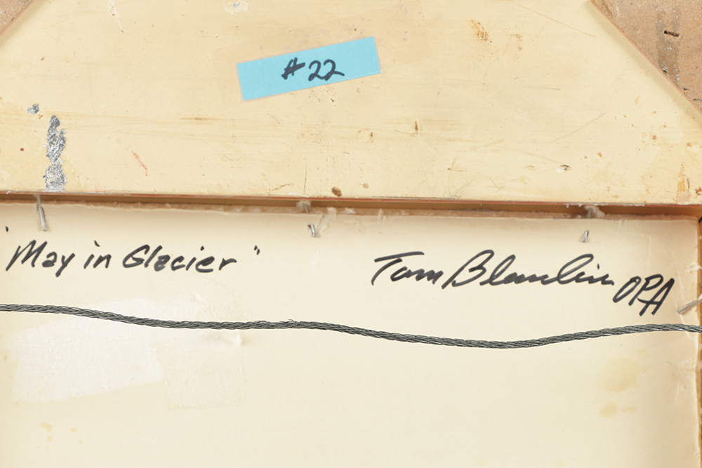 Tom Bluemlein Oil Painting on Board "May in Glacier"