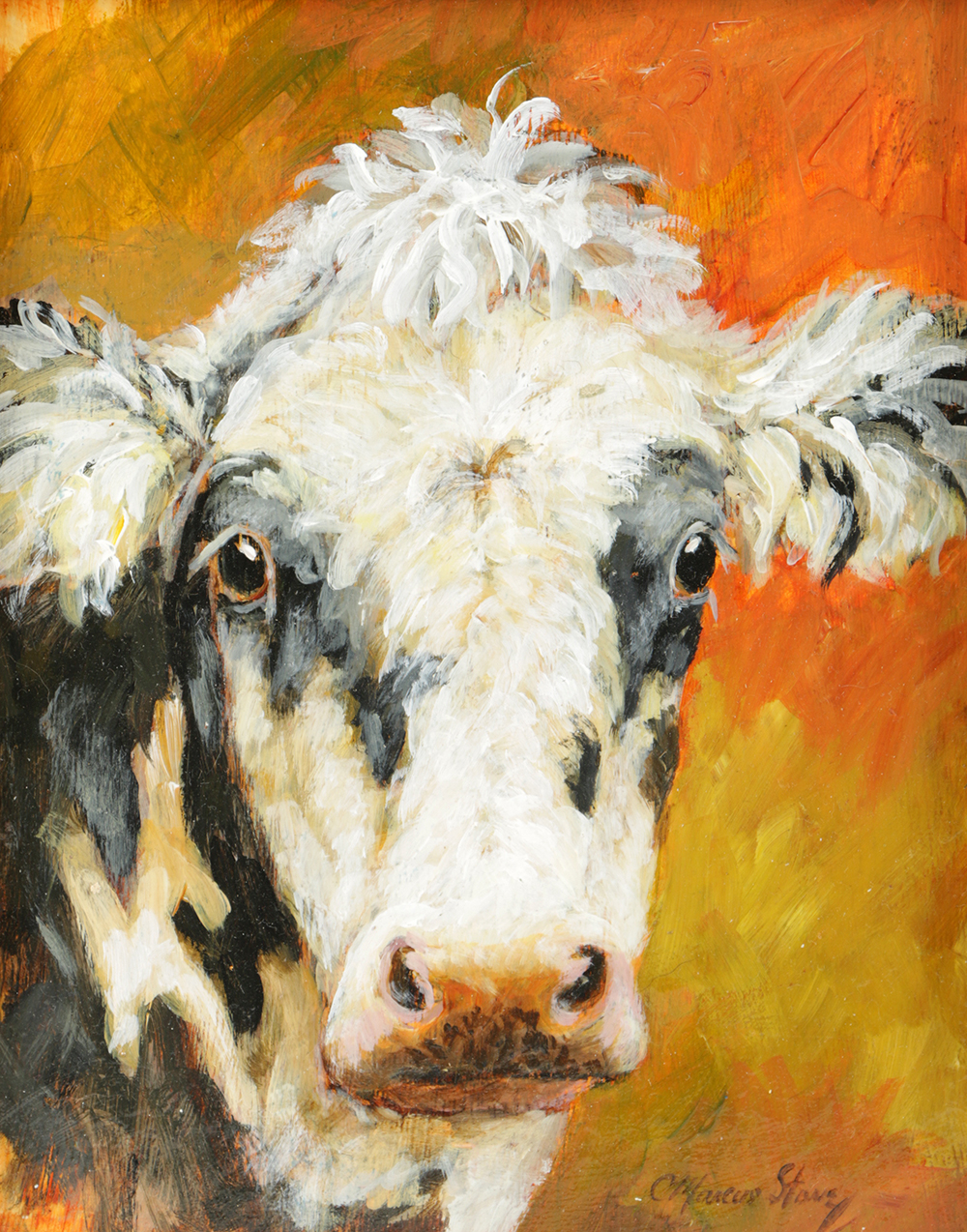 Christine Marcus Stone Oil Painting on Board "The Young One"