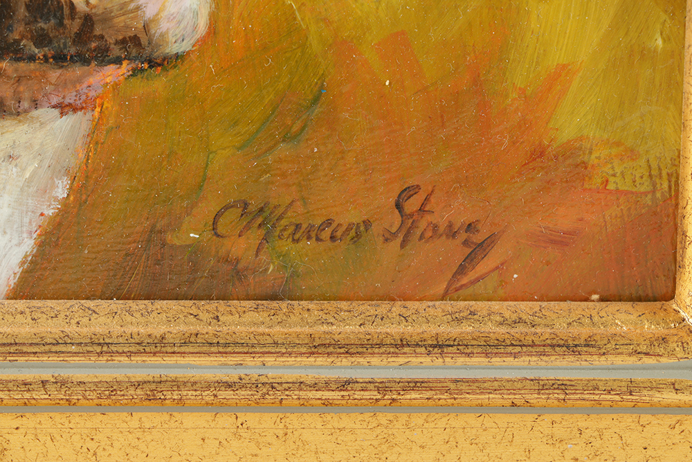 Christine Marcus Stone Oil Painting on Board "The Young One"