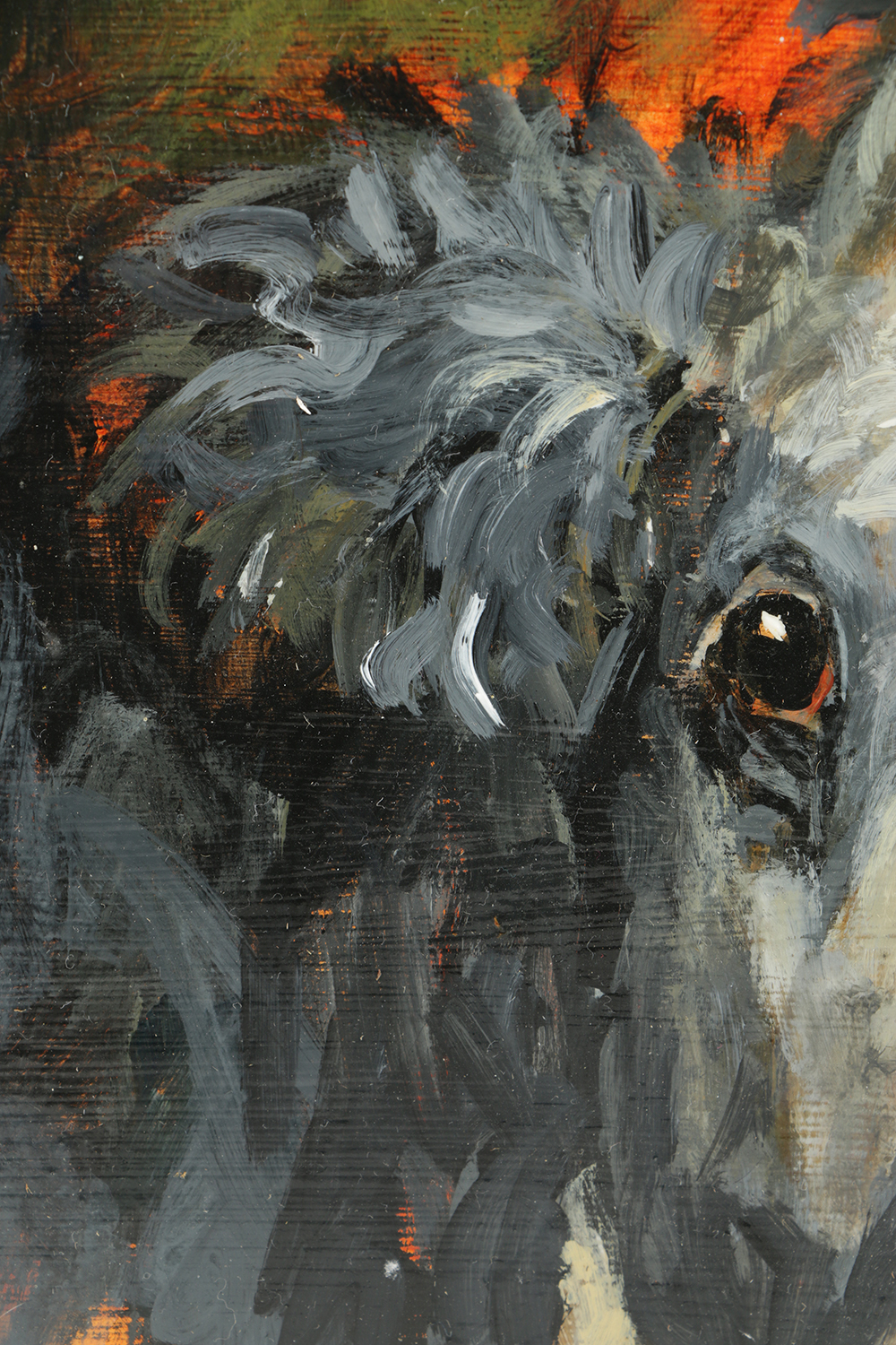 Christine Marcus Stone Oil Painting on Board "The Charmer"