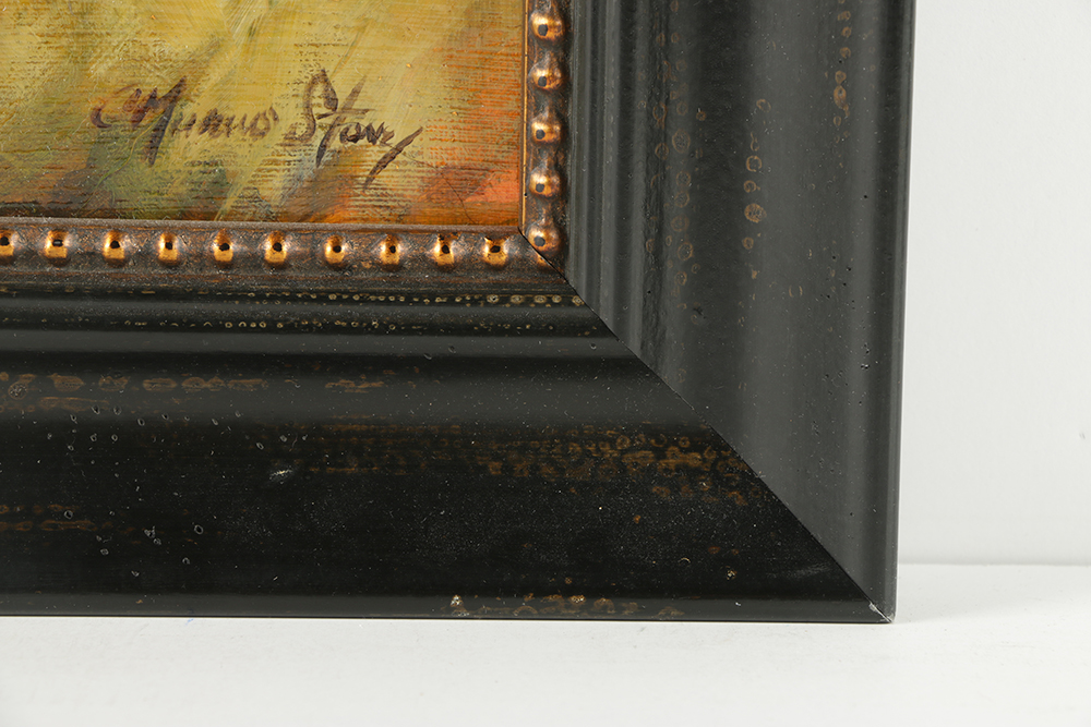 Christine Marcus Stone Oil Painting on Board "The Charmer"