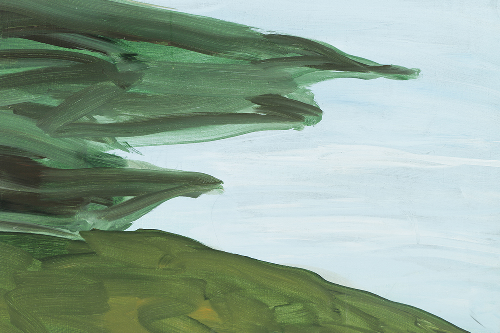 Ann Sklarin Acrylic Painting on Canvas "Off Route 1, Canoe"