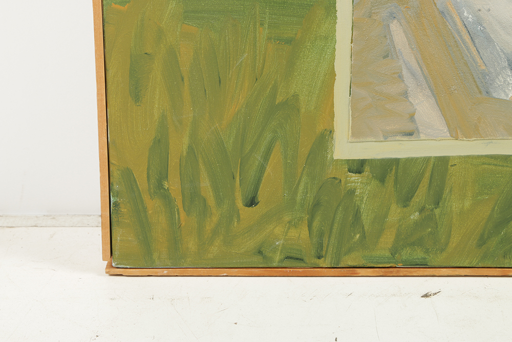 Ann Sklarin Acrylic Painting on Canvas "Off Route 1, Canoe"