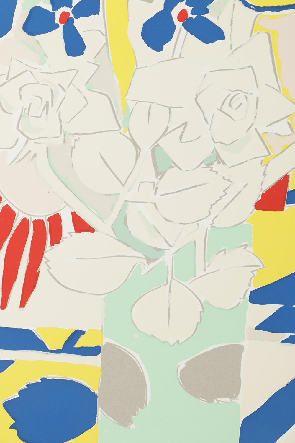 Knox Martin Signed Limited Edition Serigraph on Paper "Flowers 7"