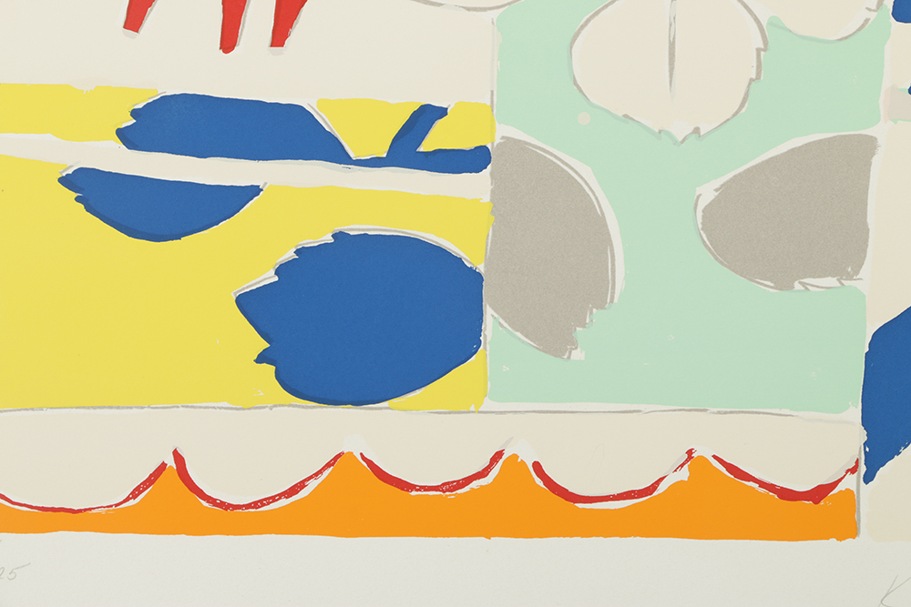 Knox Martin Signed Limited Edition Serigraph on Paper "Flowers 7"