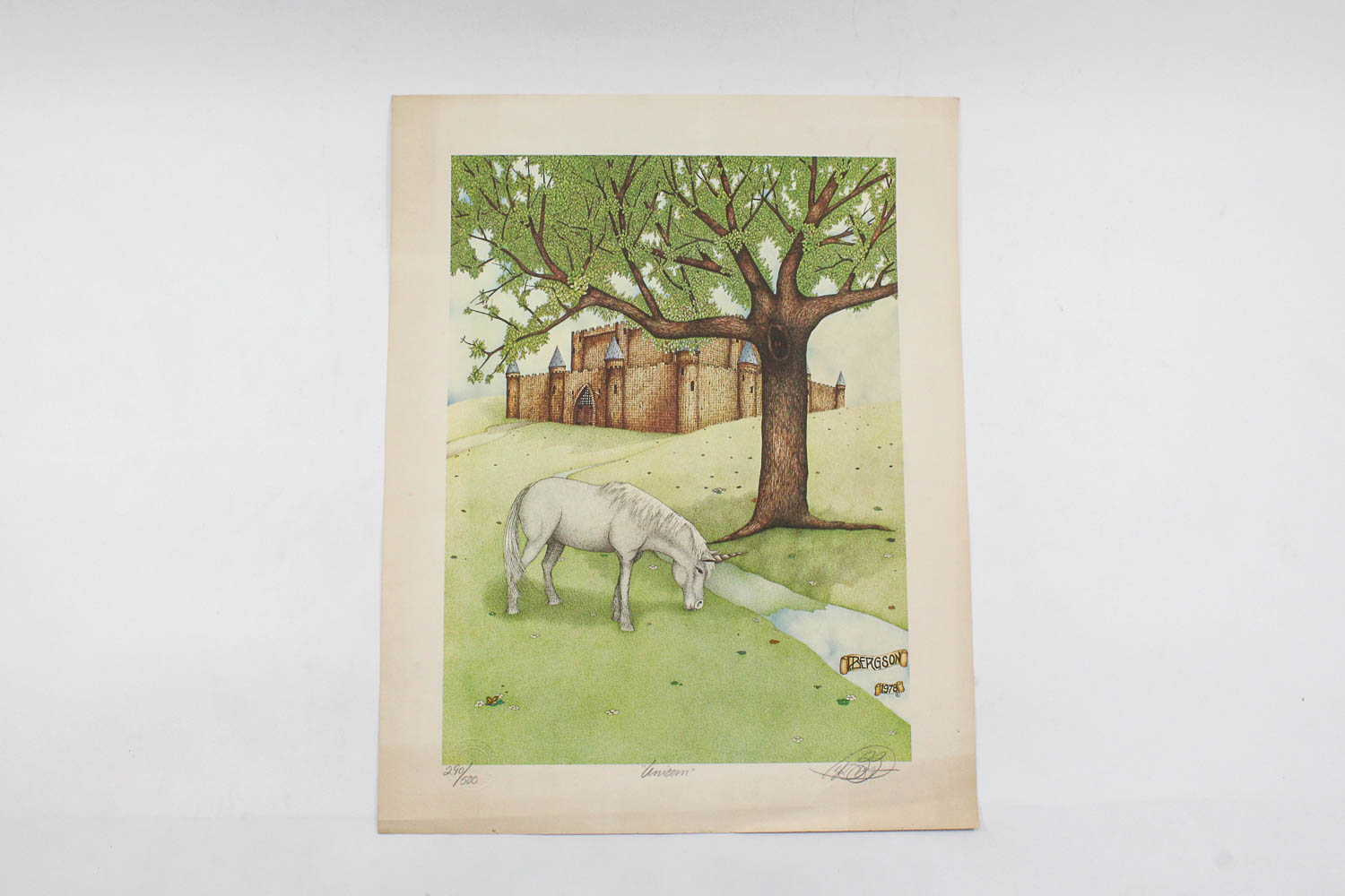 Signed Philip B. Bergson Limited Edition Lithograph "Unicorn"
