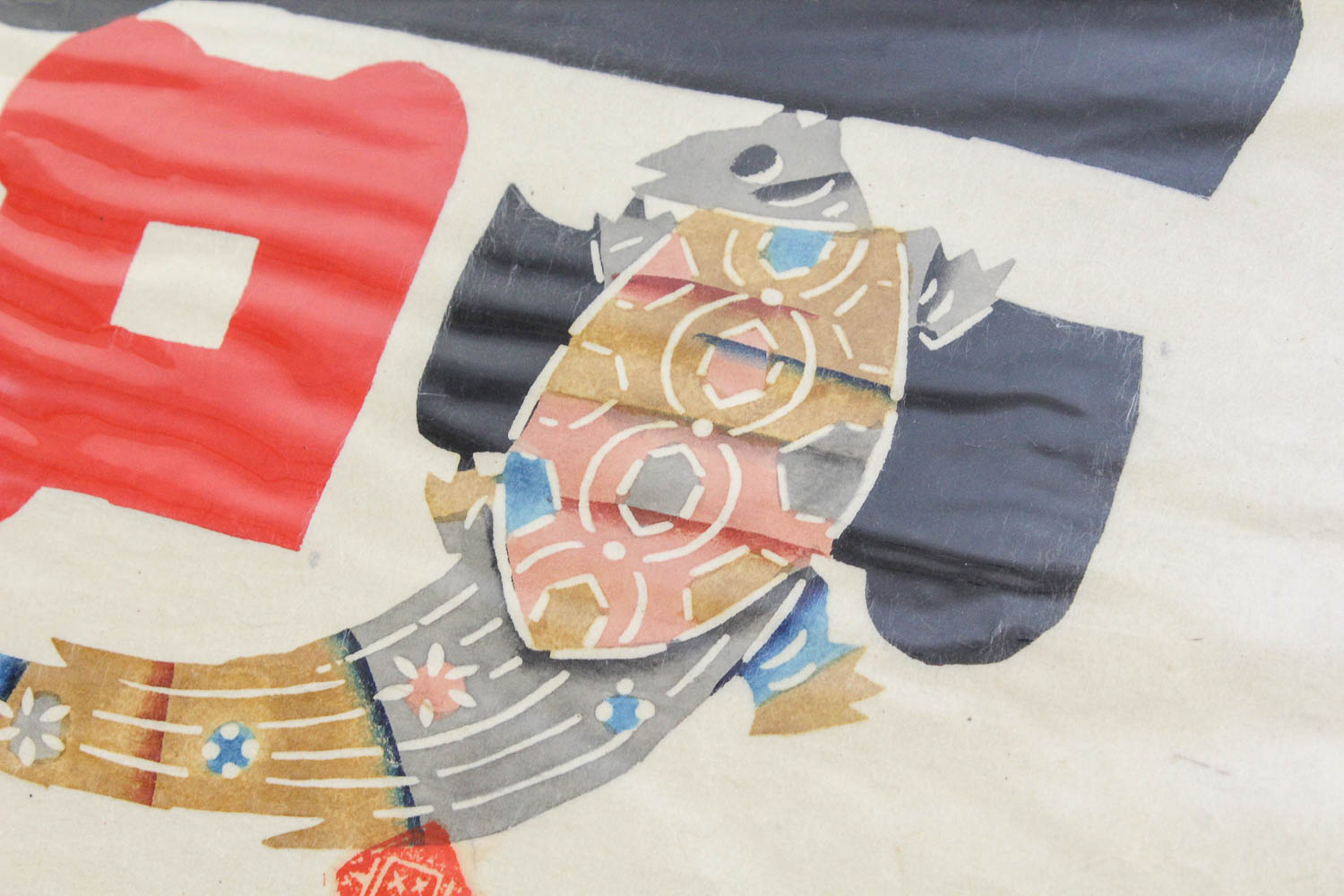 Kichiemon Okamura Hand Stencil Print "Kotobuki"