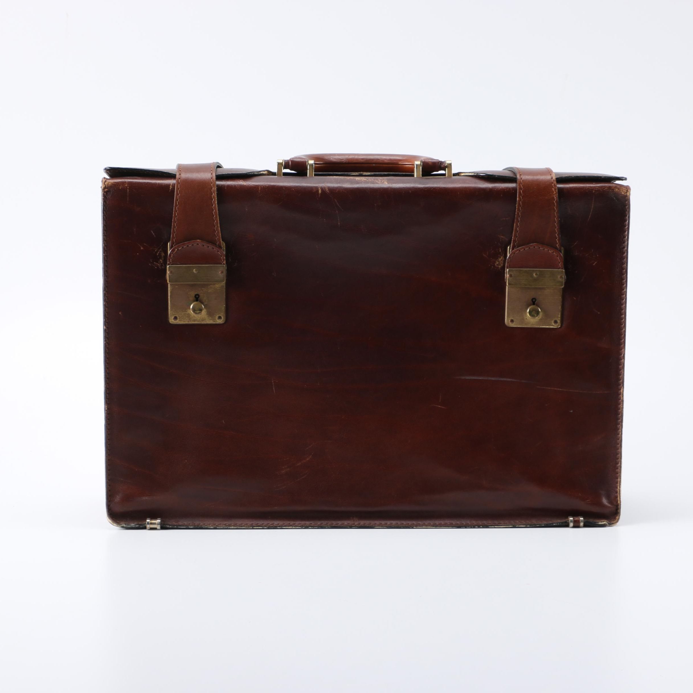 Vintage iSanti Leather File Folder Briefcase
