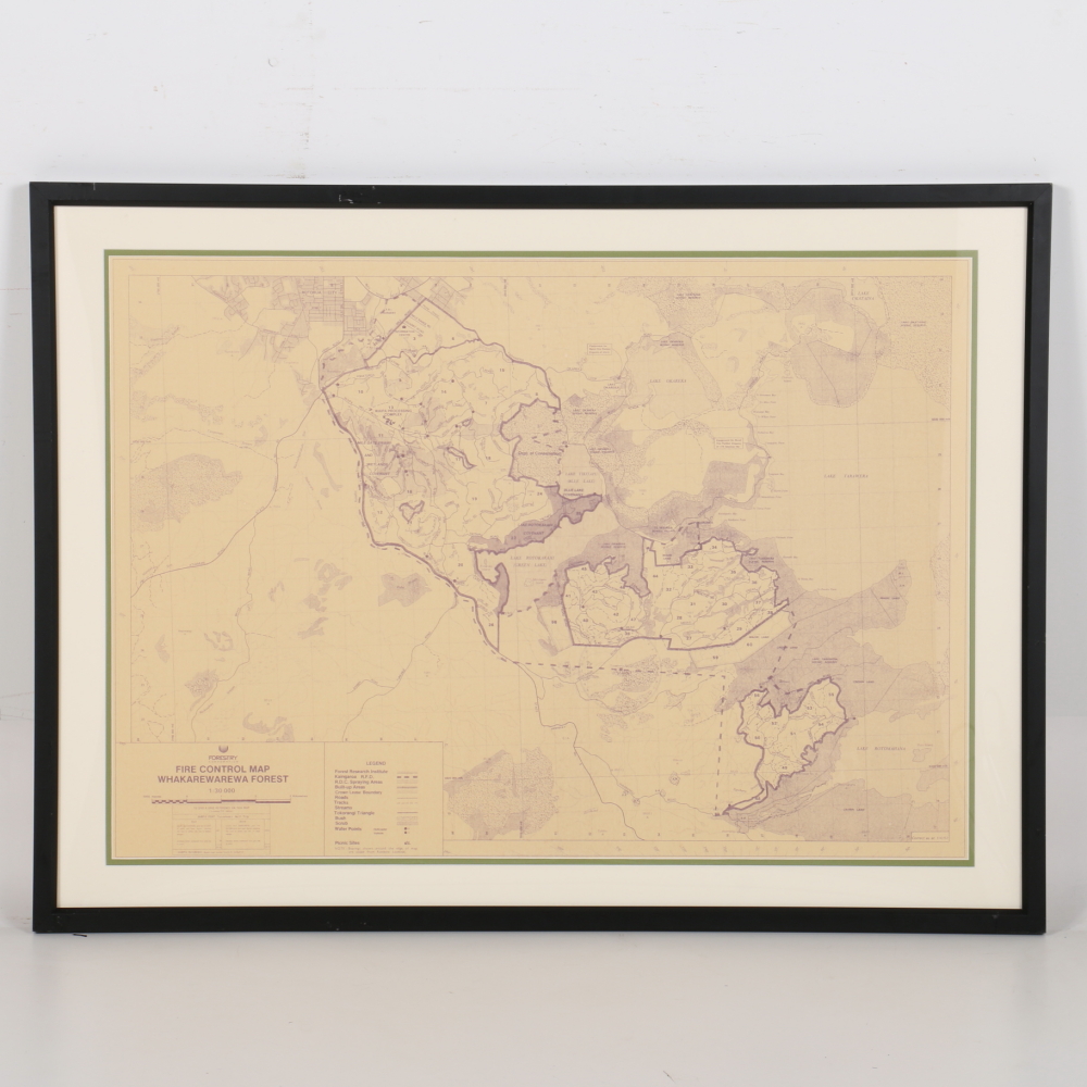 Forestry Corporation Fire Control Map of New Zealand's Whakarewarewa Forest