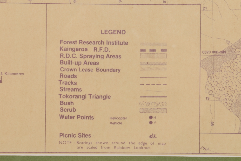 Forestry Corporation Fire Control Map of New Zealand's Whakarewarewa Forest