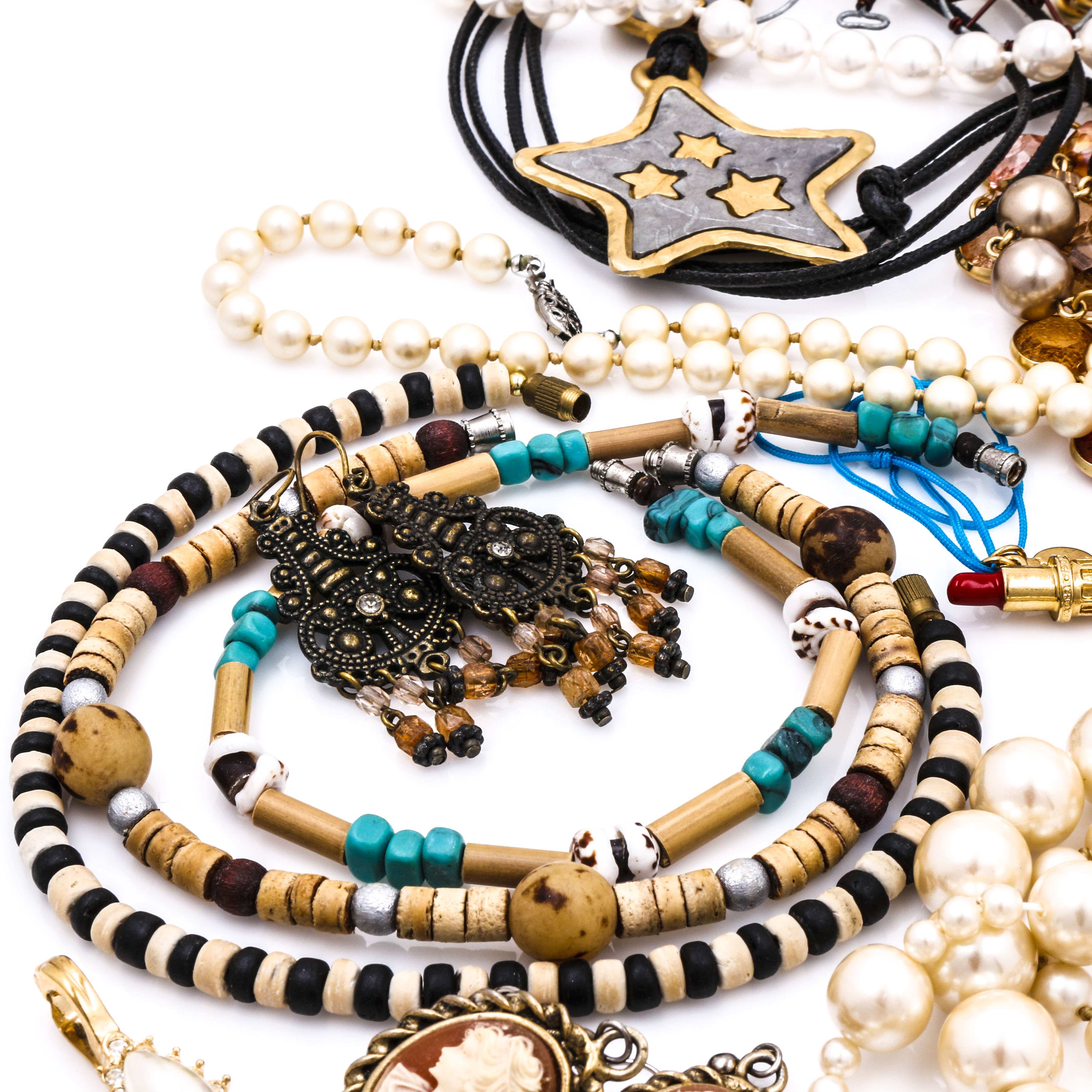 Collection of Gold Tone Costume Jewelry