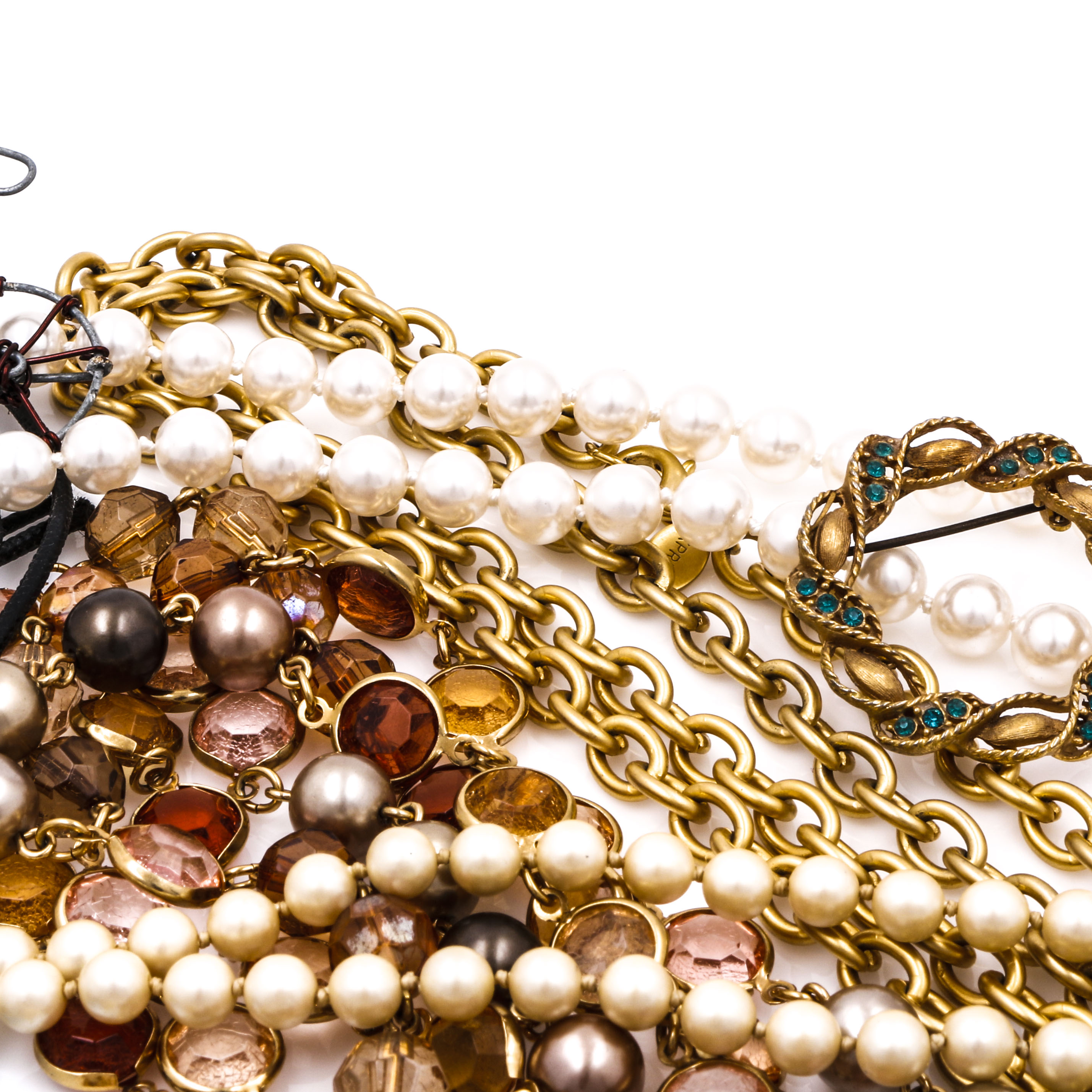 Collection of Gold Tone Costume Jewelry