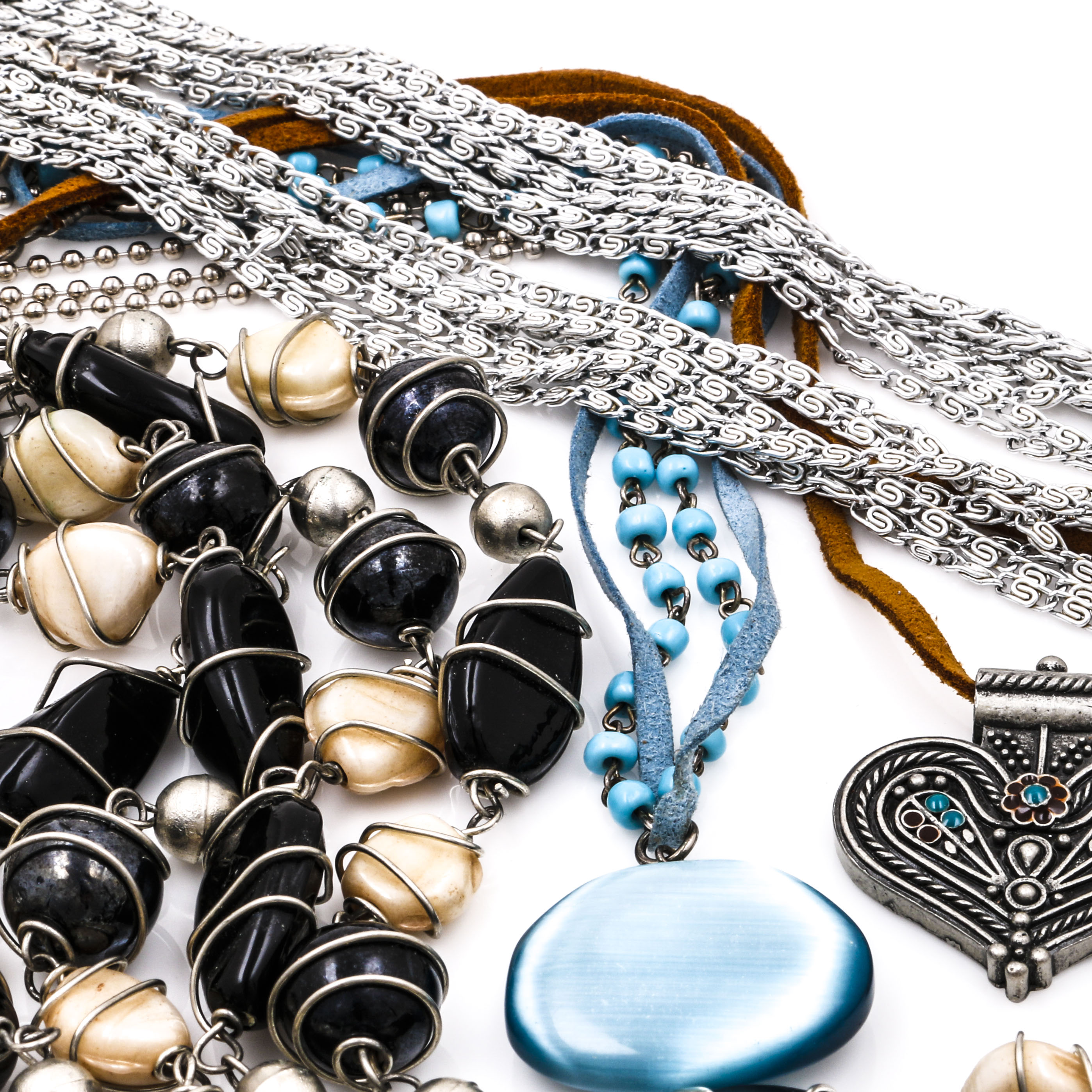 Silver Tone Assortment of Costume Jewelry