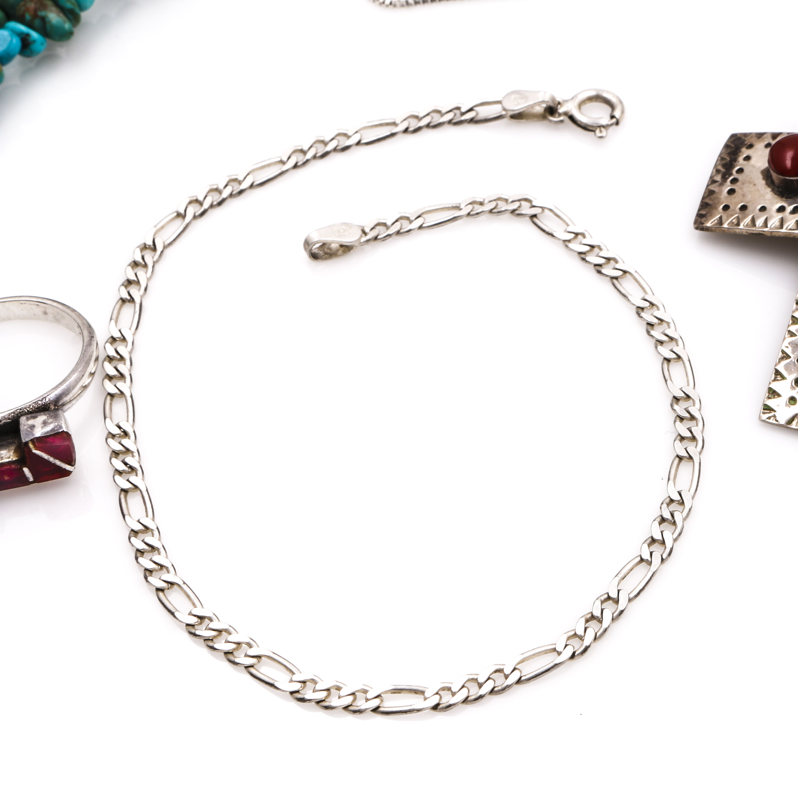 Sterling Silver Turquoise, Agate, and Malachite Jewelry