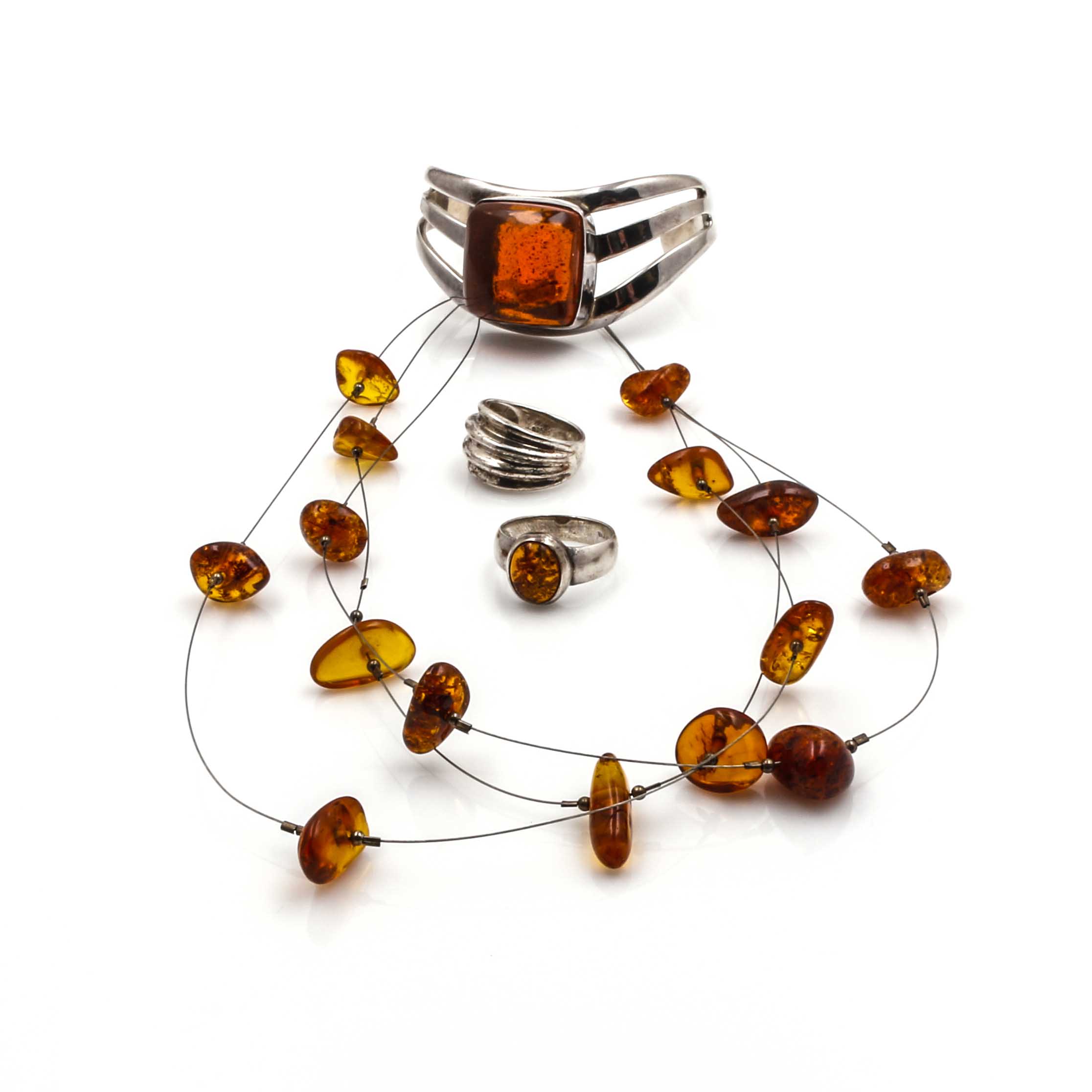 Sterling Silver Amber Jewelry