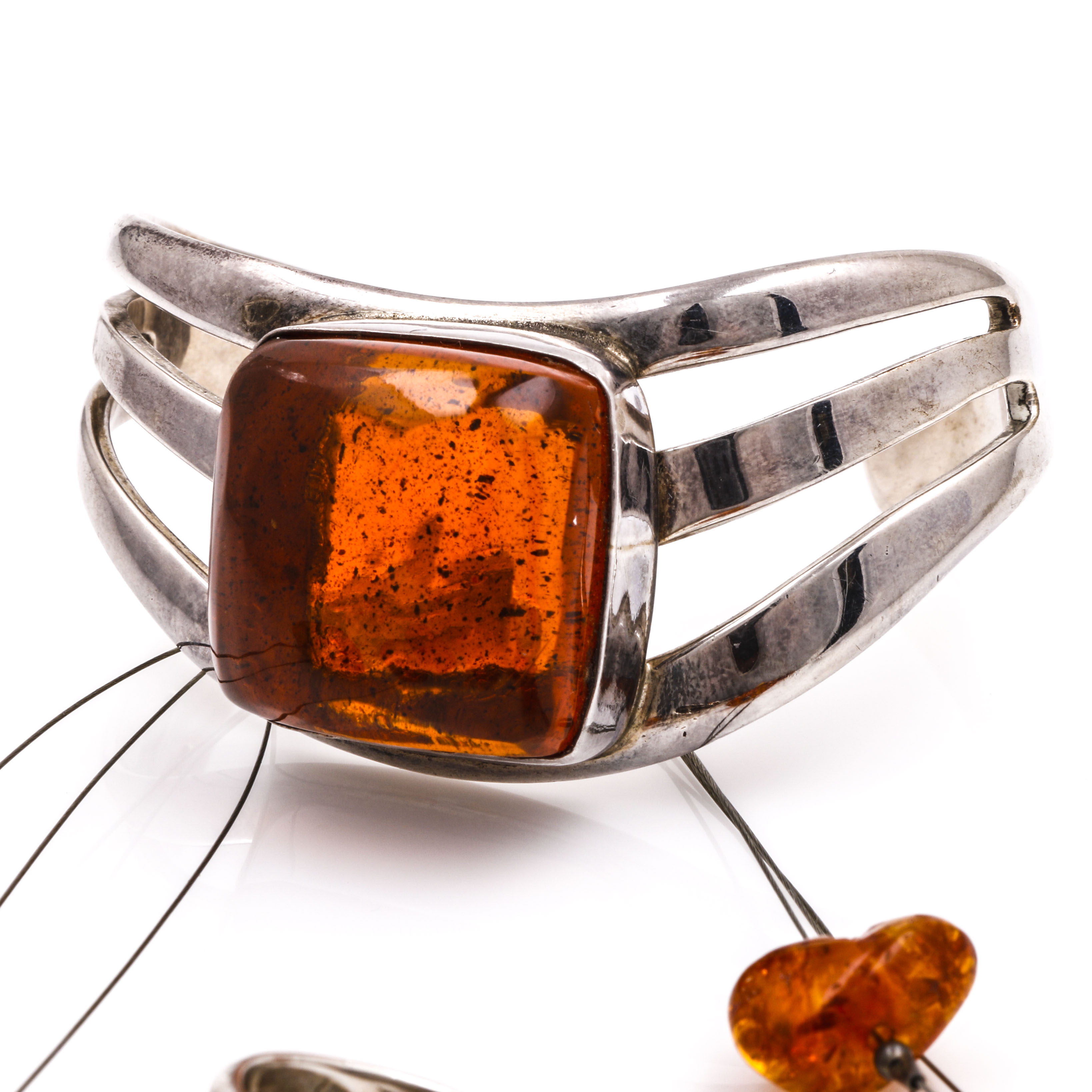Sterling Silver Amber Jewelry