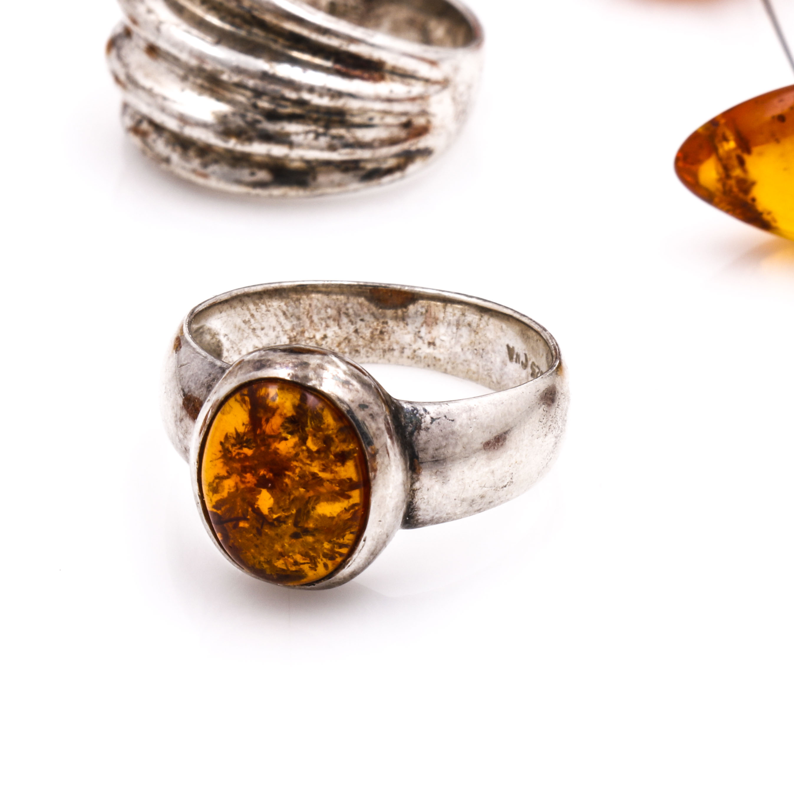 Sterling Silver Amber Jewelry