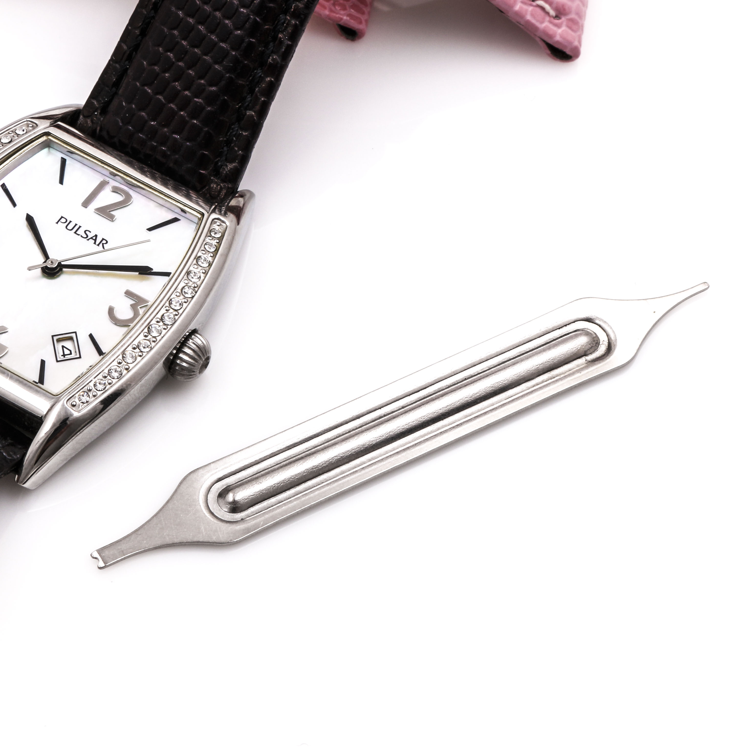 Stainless Steel Pulsar Watch with Interchangeable Bands