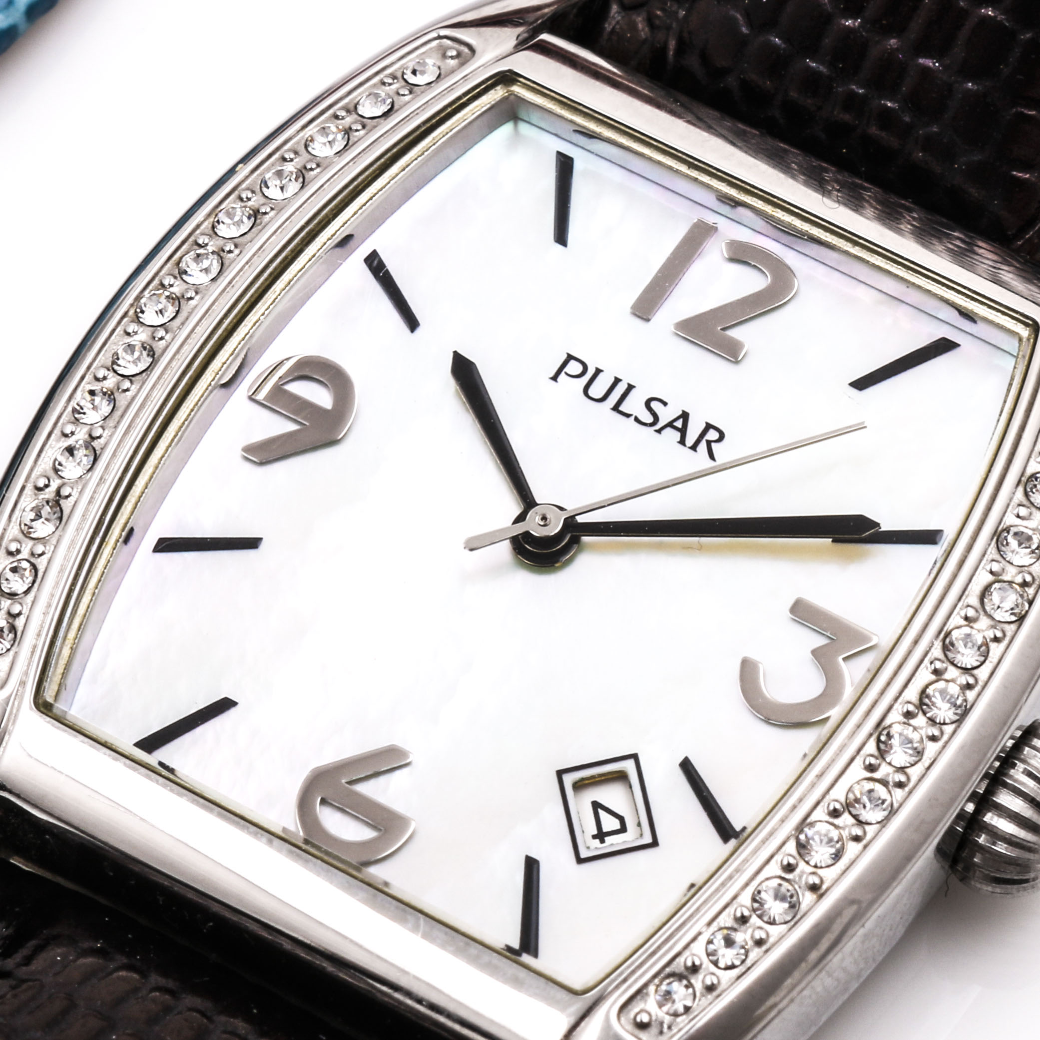 Stainless Steel Pulsar Watch with Interchangeable Bands