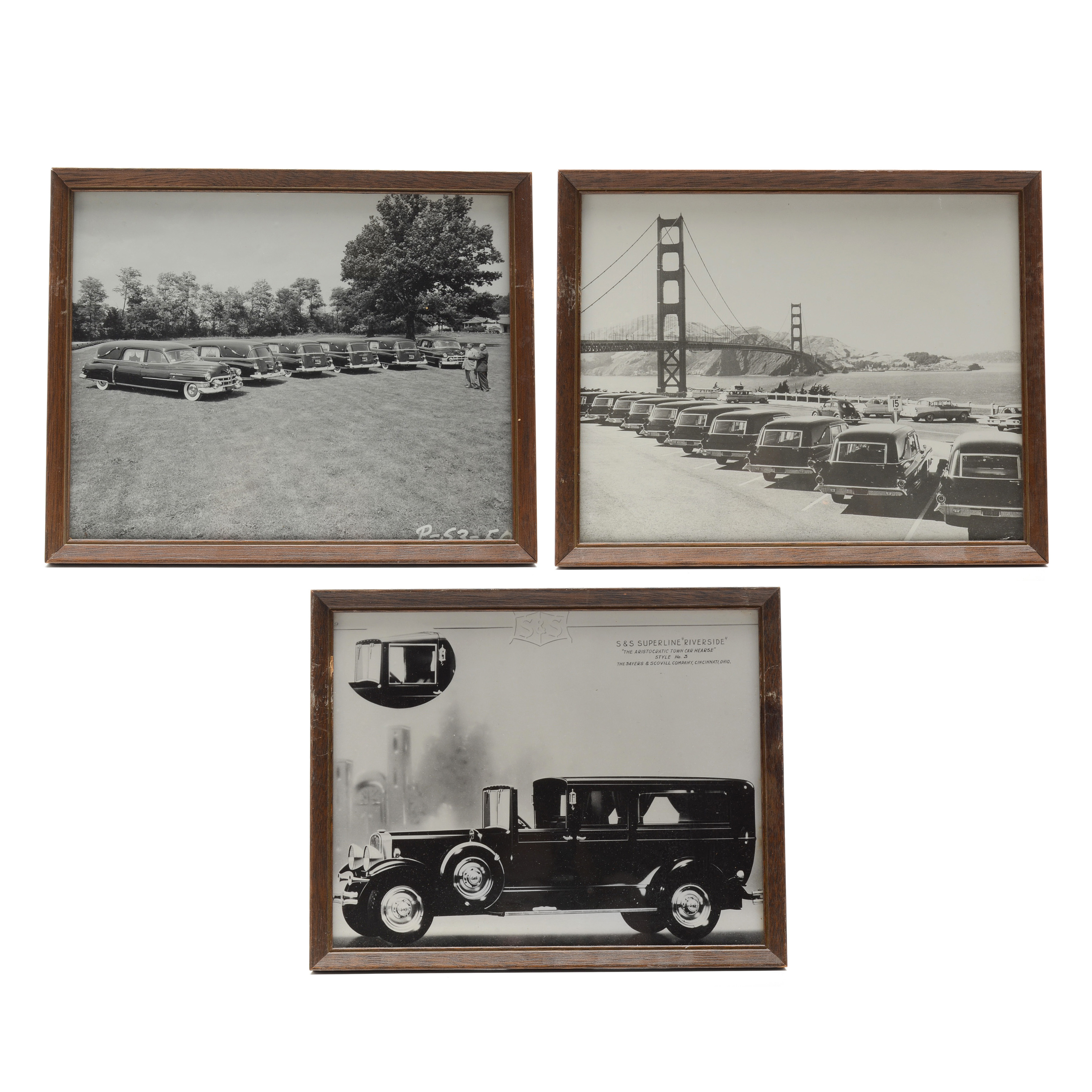 Three Silver Gelatin Photographs of Hearses