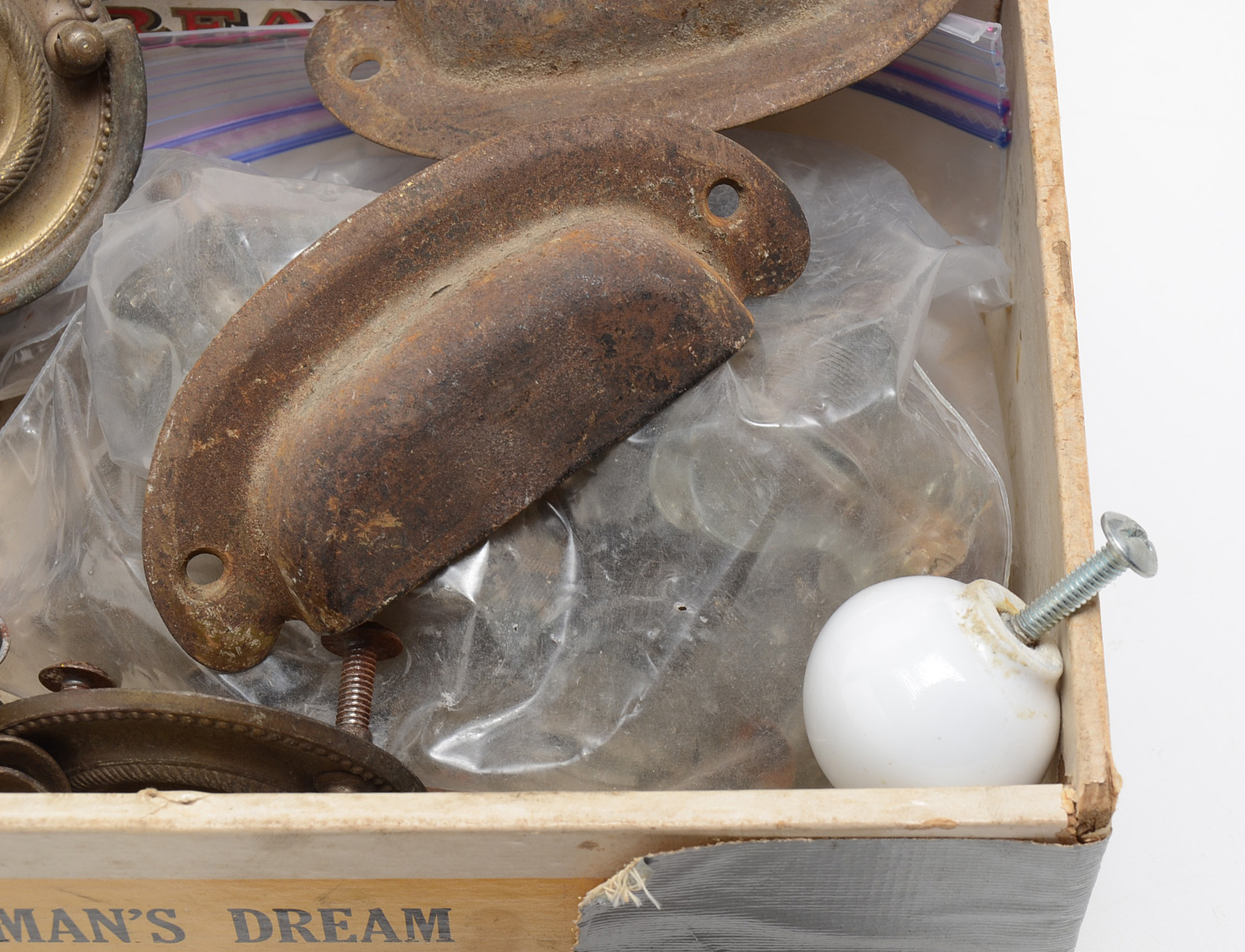 Two Vintage Cigar Boxes with Pad Locks and Hardware