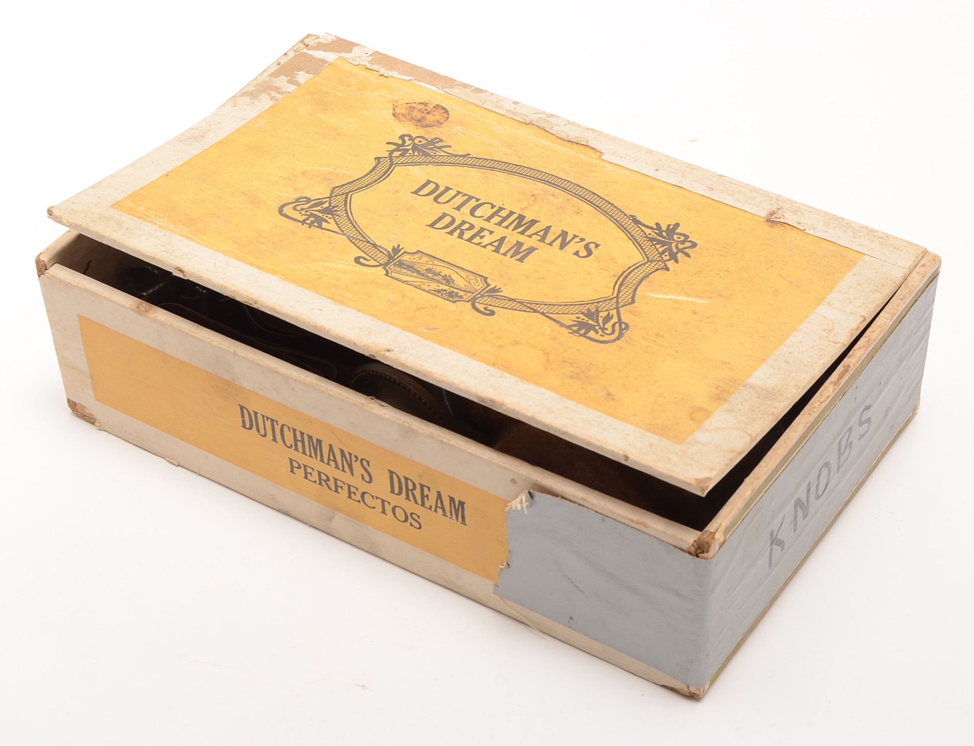 Two Vintage Cigar Boxes with Pad Locks and Hardware