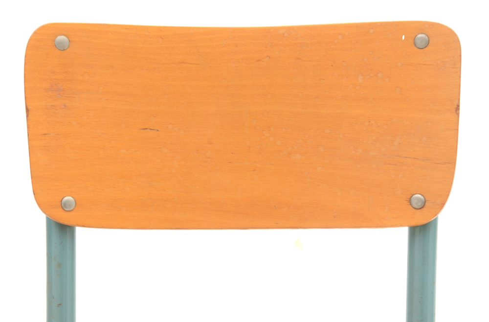 Set of Four Laminated Birch School Chairs