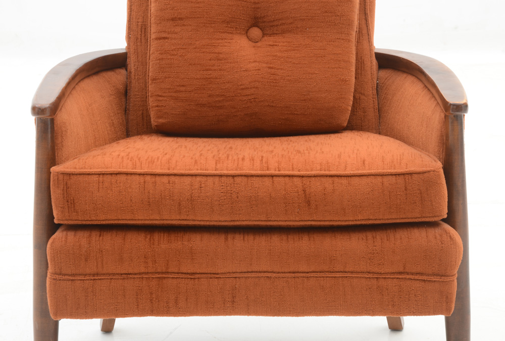 Pair of Vintage Burnt Orange Armchairs