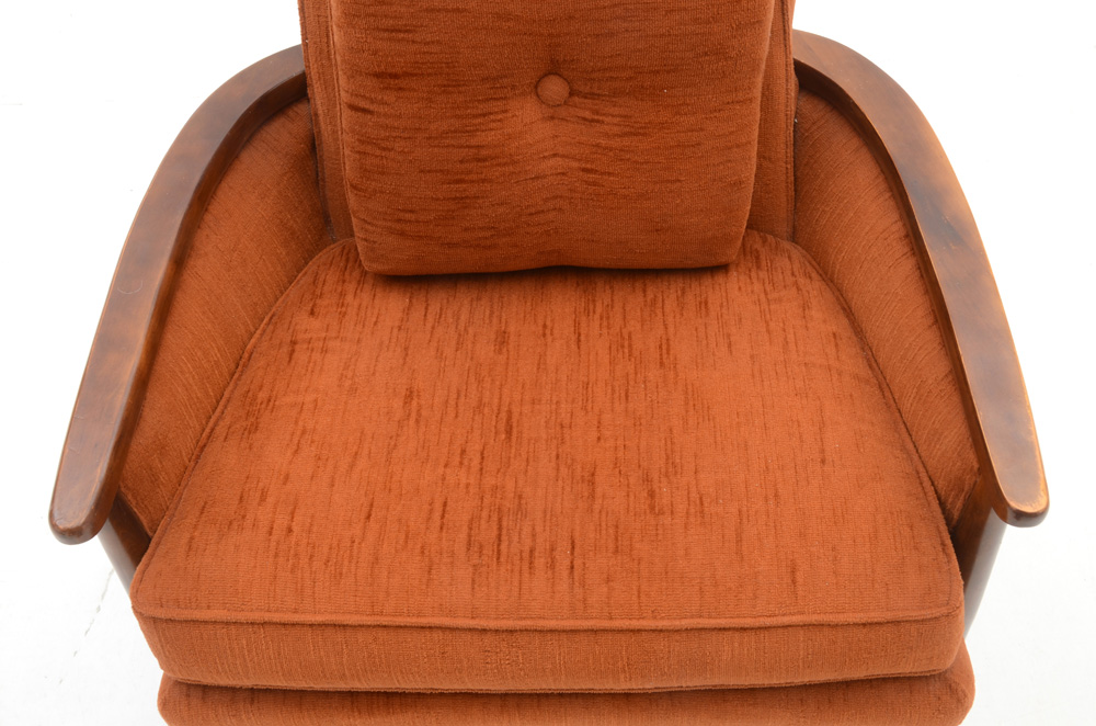 Pair of Vintage Burnt Orange Armchairs