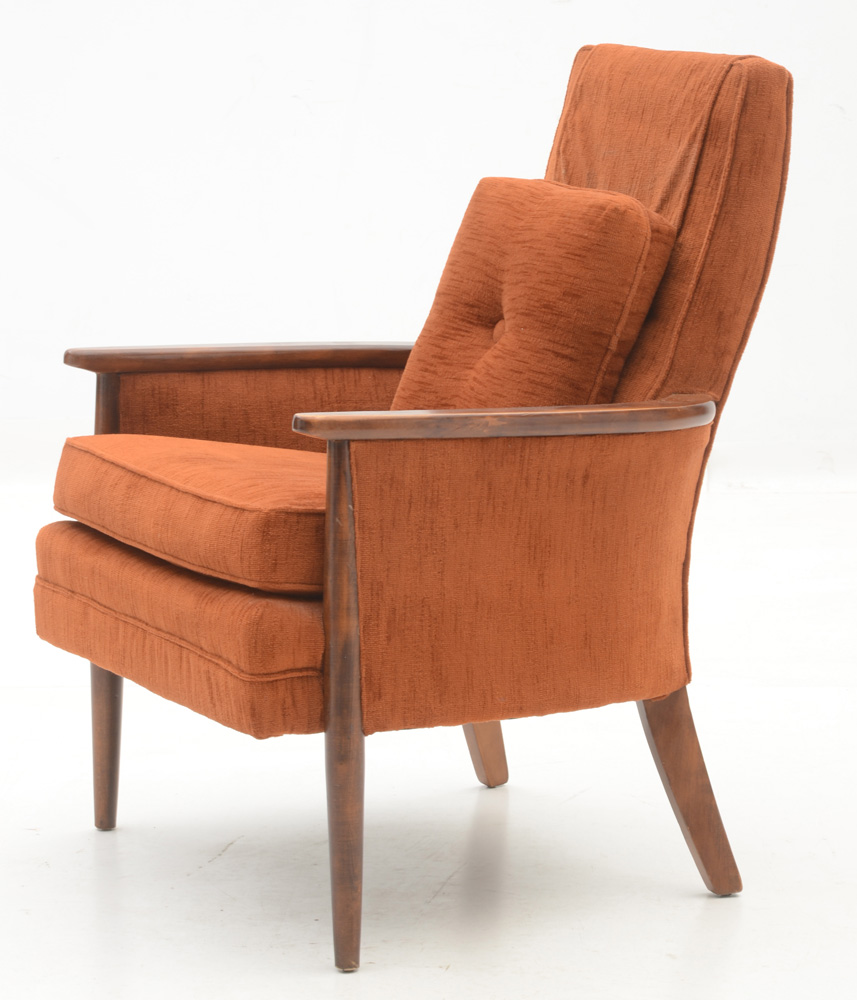 Pair of Vintage Burnt Orange Armchairs
