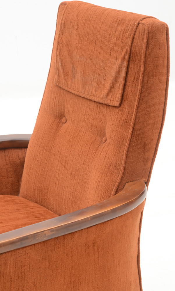 Pair of Vintage Burnt Orange Armchairs